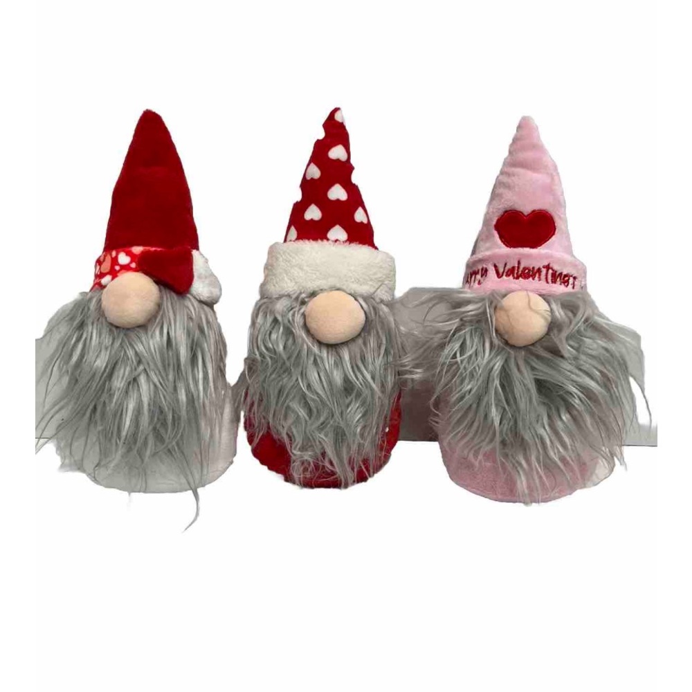 Valentines nums Set Of 3 Holiday Homes Pink/red